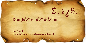 Demjén Ádám névjegykártya