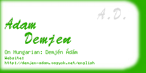 adam demjen business card